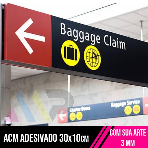 Acm adesivado 30x10 30x10cm