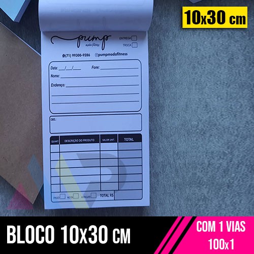 Bloco 10x30 | 1 Vias | 100x1