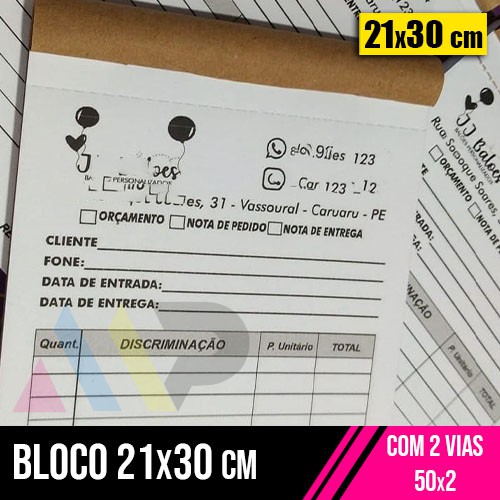 5 Bloco 21x30 | 2 Vias | 50x2