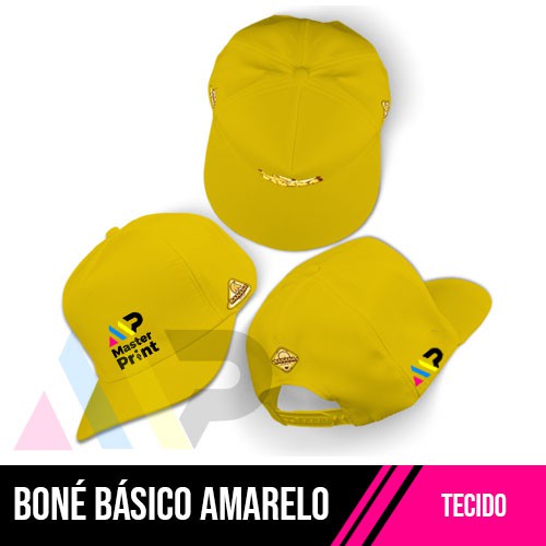 Boné Básico | Tecido | Amarelo