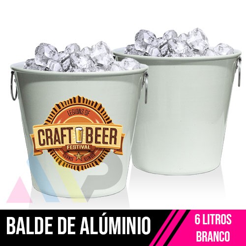 Balde de Alumínio | 6L | Branco