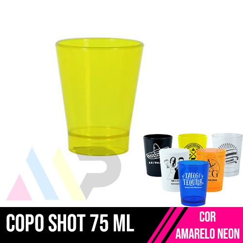Copo Shot | 75ml | Amarelo Neon