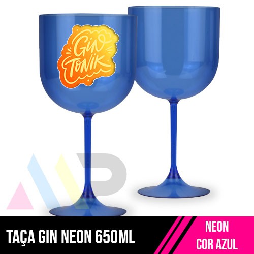 Taça de Gin | 650ml | Azul Neon