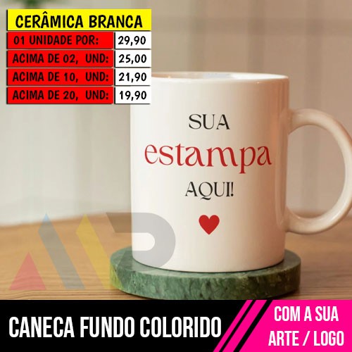 Caneca de Cerâmica 325ml Branca 