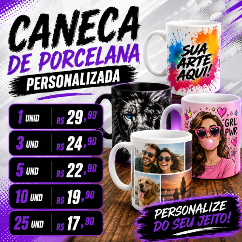 Caneca de Cerâmica 325ml Branca 