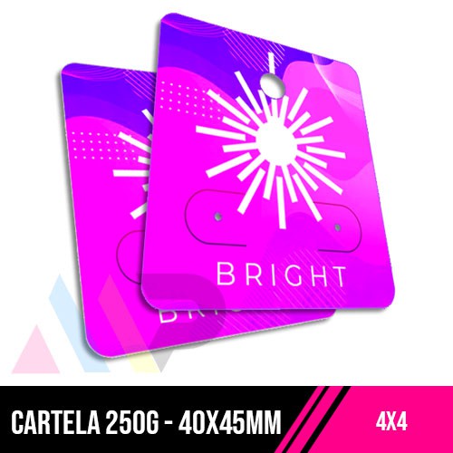 Cartela 250g | 40x45mm | 4/4 | UV 1/0