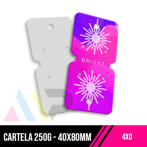 Cartela 250g | 40x80mm | 4/0 | UV 1/0