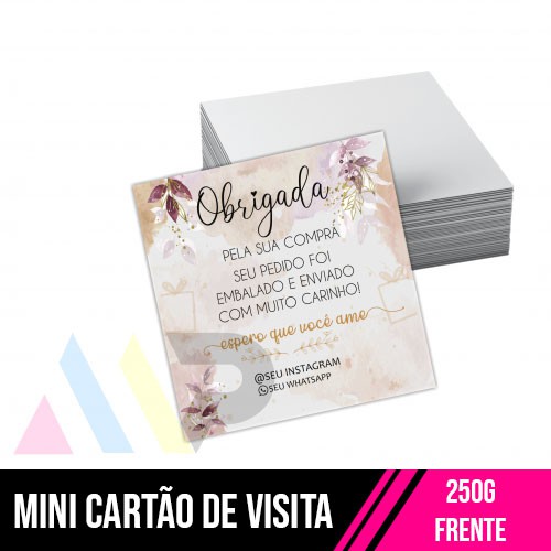 Mini Cartão 250g | 4/0 | UV 1/0