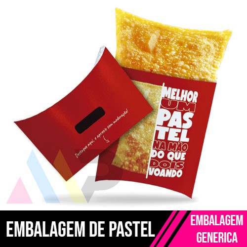 EMBALAGEM DE PASTEL | VERMELHA | PACOTE: 50UNDS