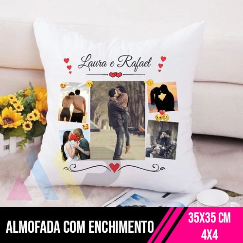 Almofada Com Enchimento | 35x35cm | 4/4 Cores