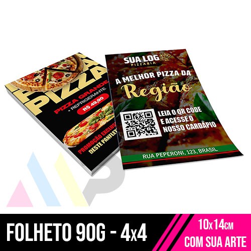 Folheto 90g | 10x14cm | 4/4