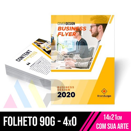 Folheto 90g | 14x20cm | 4/0