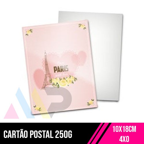 Postal 250g | 10x18cm | 4/0 | UV 1/0