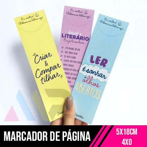 Marcador 250g | 5x18cm | 4/0 | UV 1/0