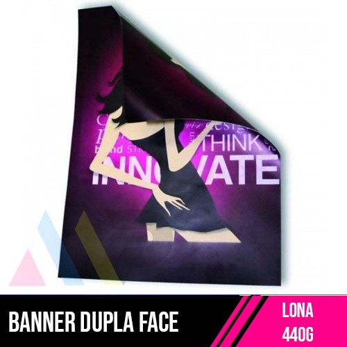 Banner Lona Dupla Face | 440g Brilho Com Ilhós