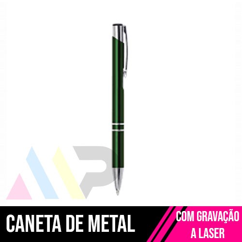 Caneta Personalizada Gravação Laser - Verde