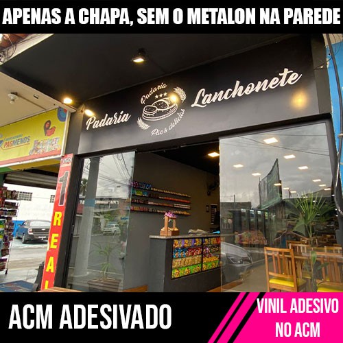 Letreiro em Acm - Impressão adesivado na chapa