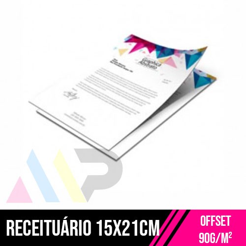 Receituário | 15x21cm | Offset 90g/m²