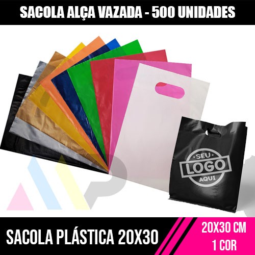 500 Sacola Boca de Palhaço 20x30cm