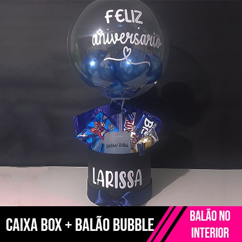 Caixa Box com Bubble 18° com balão no interior