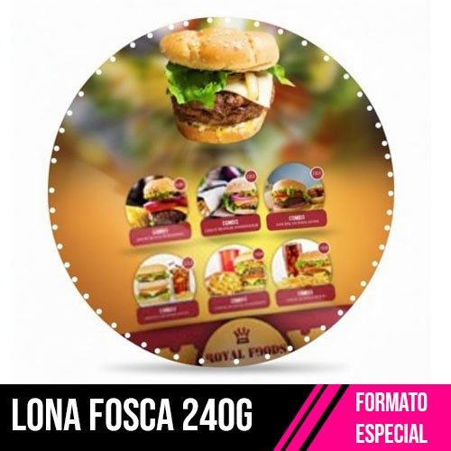 Banner Lona Fosca 240g Tamanho Especial