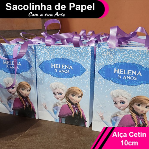 10 Sacola Personalizado 10cm Arte total para Festa