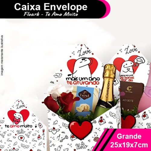 5 Caixa Envelope Dia dos Namorados - Te Amo Tanto