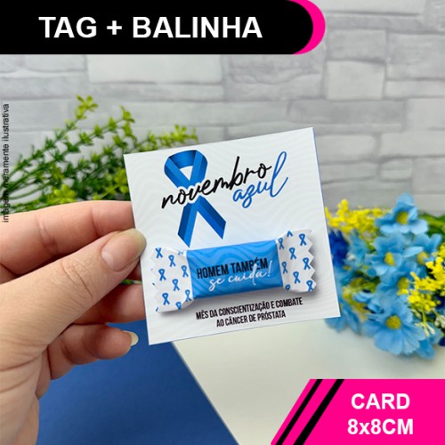 50 Card com Balinha Sortida cm sua arte