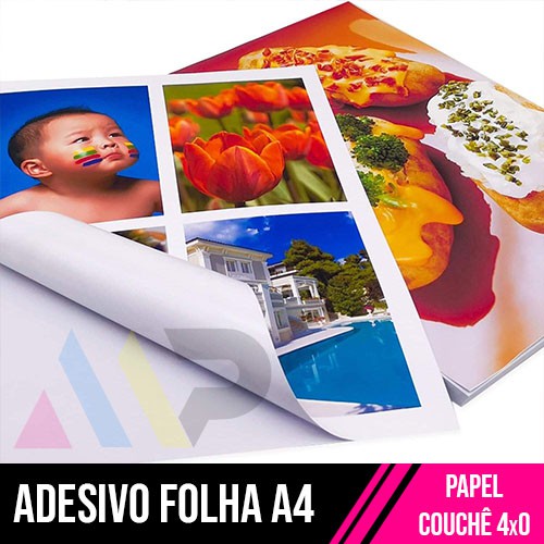 Papel Adesivo Brilho A4
