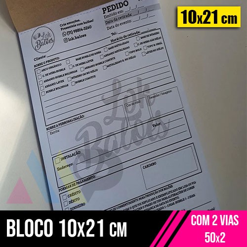 10 Bloco 10x21 | 2 Vias | 50x2