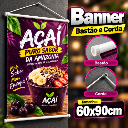 Banner | Lona Bastão e Corda - 60x90cm