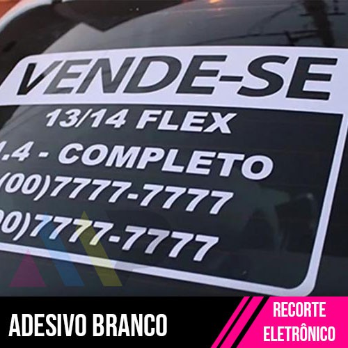 Adesivo Vinil Branco corte eletrônico