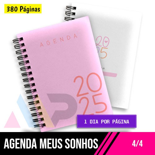Agenda Meus Sonhos | 1 Dia por página | 4/4 - 380 Páginas