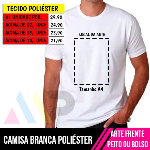 Camisa Poliéster Arte Frente A4