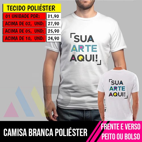 Camisa Poliéster Arte Frente e Verso