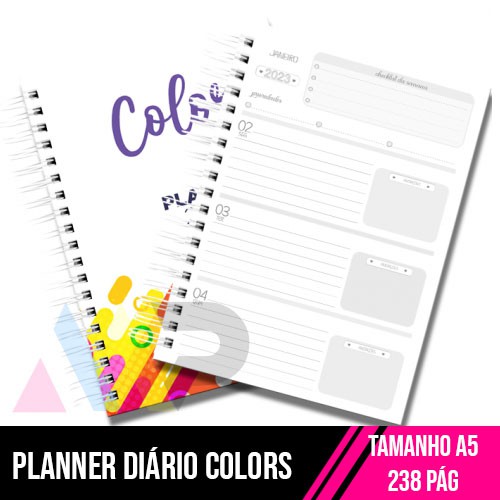 Planner Diário Colors | A5 - 238 Pág